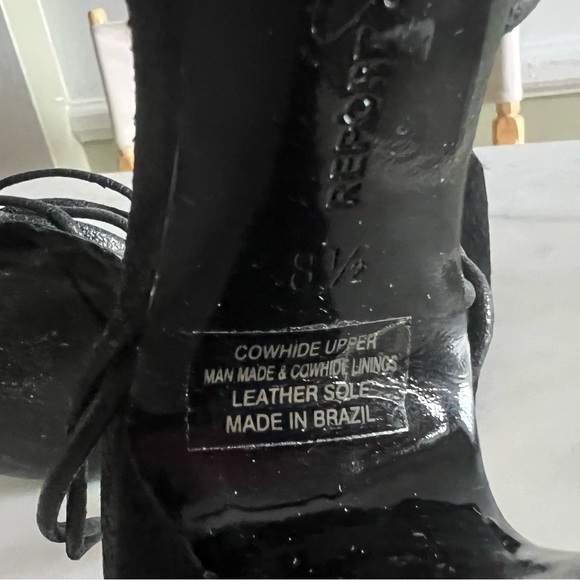 Report Signature leather cowhide strappy sandals curved heel 8.5 - Picture 7 of 8